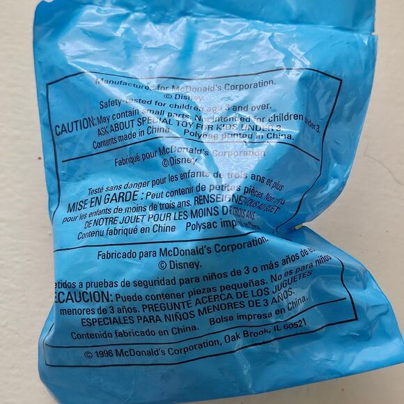 1996 McDonalds Disney The Little Mermaid Flounder 2 New in Package - Picture 2 of 2